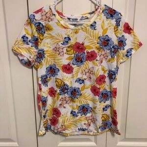 Floral short sleeved t shirt